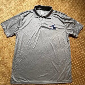 Chicago White Sox XL MLB Baseball Mens Gray Polo Golf Shirt Vintage Logo Classic